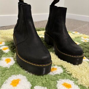 Dr. Martens Black Platform Rometty Ankle Boots